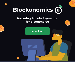 Blockonomics Banner of size 300x250